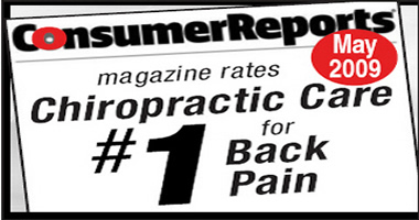 Consumer Reports Rates Chiropractic #1
